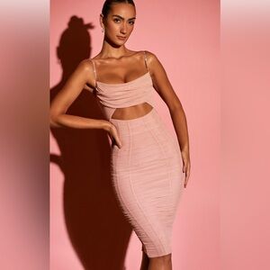 Oh Polly rose midi dress